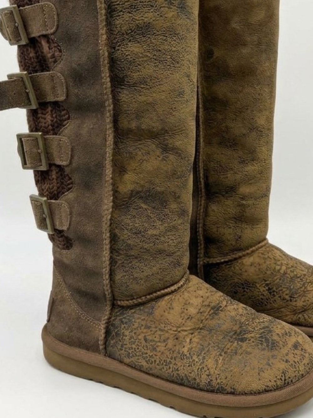 Australia Luxe Collective Spartan Knit Sheepskin X-Tall Boots, Size 6